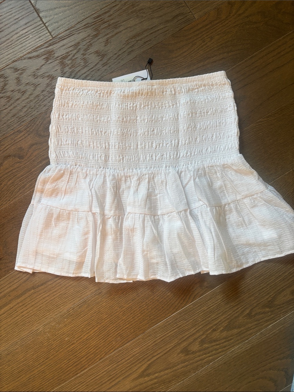 White Ruffle Mini Skirt - Picture 3 of 4